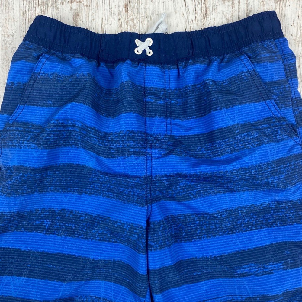 iXtreme Boys Blue Space Dye Striped Swim Trunks Youth Size 14 Mesh Lined - Picture 3 of 9